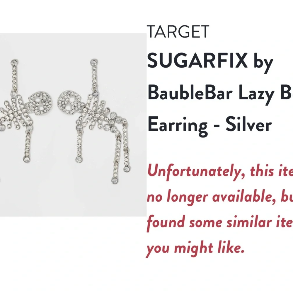 Silver Crystal Skeleton Earrings SOLD OUT EVERYEHERE - Picture 2 of 4